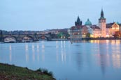 Thumbnail image of view of the Old Town over the River Vlatva from the island Střelecký ostrov, Prague, Czech Republic