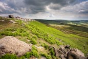 Thumbnail image of Hathersage Moor - view from Higger Tor towards Carl Wark  Derbyshire