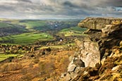Thumbnail image of Curbar Edge and view, Derbyshire