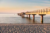 Pier And Beach In Prerow, Baltic Sea, Darss, Mecklenburg-Vorpommern, Germany