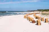 Thumbnail image of Wustrow Beach with beach chairs, Mecklenburg-Vorpommern, Germany
