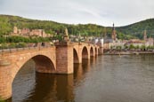 Alte Brucke, Castle And River Neckar, Heidelberg, Baden-Württemberg, Germany