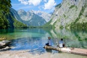 Lake Obersee, Upper Bavaria, Bavaria, Germany, Europe
