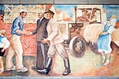 Thumbnail image of Mural - Aufbau der Republik by Max Lingner  on German Finance Ministry, Wilhelmstrasse, Berlin, Germ
