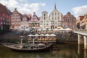 Thumbnail image of Harbour with River Ilmenau and Am Stintmarkt, Luneburg, Lower Saxony, Germany