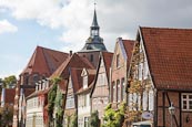 Typical Street In The Old Town, Auf Dem Meer, Luneburg, Lower Saxony, Germany