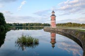 Niederer Grossteich Lake And Lighthouse, Moritzburg, Saxony, Germany