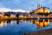 Thumbnail image of view over the Altstadt with the Albrechtsburg and River Elbe, Meissen, Saxony, Germany