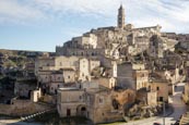 View Over Town From Convent Of Saint Agostino, Matera, Basilicata, Italy