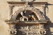 Thumbnail image of portal of St Marks chapel with the lion symbol of the Venetian Republic, Lecce, Puglia, Italy