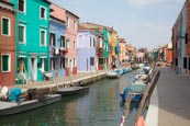 Fondamenta Di Cavanella With The Coloured Houses Of Burano, Veneto, Italy