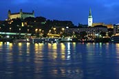    River Danube And View Over Bratislava