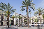 Placa Reial, Barcelona, Catalonia, Spain