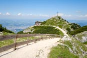 Thumbnail image of View over the Untersbergbahn mountain range with the Hochalm Restaurant and Geiereck mountain peak i