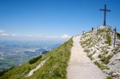 Thumbnail image of Geiereck mountain peak in the Untersberg range with cross, Grödig, Salzburg-Umgebung, Austria