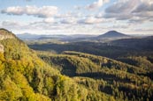 Thumbnail image of view from the Pravcicka brana Pravcice Gate natural sandstone arch, Bohemian Switzerland, Hrensko, U