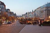 Thumbnail image of Wenceslas Square at dusk, Prague, Czech Republic