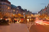 Thumbnail image of Wenceslas Square at dusk, Prague, Czech Republic