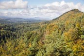 Thumbnail image of view from Mala Pravcicka brana over Bohemian Switzerland National Park Ceske Svycarsko, Usti nad Lab