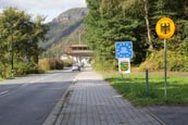 Thumbnail image of Car driving over the open border between Hrensko, Czech Republic and Schmilka, Germany