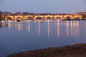 View Of The Charles Bridge Over The River Vlatva From The Island Střelecký Ostrov, Prague, Czech Rep
