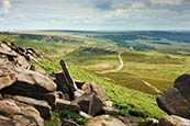 Hathersage Moor - View From Higger Tor Towards Carl Wark  Derbyshire