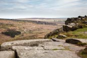 Hathersage Moor, Higger Tor With View Towards Burbage Rocks, Derbyshire, England