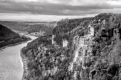 Thumbnail image of view from the Bastei over the Elbe River, Sächsische Schweiz National Park, Saxony, Germany