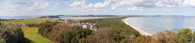 Thumbnail image of view over Monchgut Peninsula from Thiesow, Ruegen, Mecklenburg Vorpommern, Germany