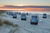 Thumbnail image of Beach chairs on the beach of Prerow, Baltic Sea, Darss, Mecklenburg-Vorpommern, Germany
