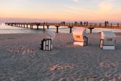 Thumbnail image of Beach chairs on the beach of Prerow, Baltic Sea, Darss, Mecklenburg-Vorpommern, Germany