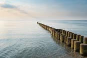 Thumbnail image of Groynes in the sea at 
Ahrenshoop, Mecklenburg-Vorpommern, Germany