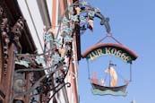 Thumbnail image of Sign outside Zur Kogge Fish restaurant, Stralsund, Mecklenburg Vorpommern, Germany