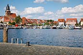 Harbour And Old Town, Waren, Müritz, Mecklenburg Vorpommern, Germany