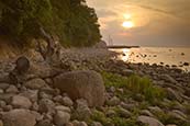 Thumbnail image of sunset at Lohme Beach with Schwanenstein, Jasmund, Ruegen,  Mecklenburg Vorpommern, Germany