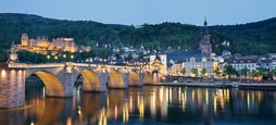 Thumbnail image of Alte Brucke, Castle and River Neckar, Heidelberg, Baden-Württemberg, Germany