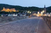 Thumbnail image of on the Alte Brucke with the Castle behind, Heidelberg, Baden-Württemberg, Germany