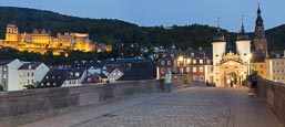 Thumbnail image of on the Alte Brucke with the Castle behind, Heidelberg, Baden-Württemberg, Germany