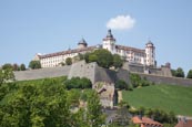 Festung Marienberg Fortress From Ludwigsbrücke, Würzburg, Bavaria, Germany