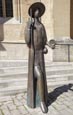 Thumbnail image of Pilgrim sculpture at the entrance to St. Jakobs Kirche, St. Jacob
