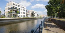 Modern Apartment Buildings At Tegeler Insel, Tegel, Berlin, Germany