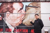 Kim Jong Un Impersonator At The East Side Gallery, Berlin