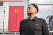 Kim Jong Un Impersonator At Checkpoint Charlie, Berlin
