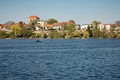 Thumbnail image of Strausberg view over Straussee with city walls, Märkisch-Oderland, Brandenburg, Germany