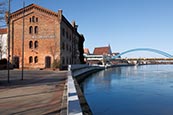 River Oder With Oderspeicher Restaurant, Frankfurt Oder, Brandenburg, Germany