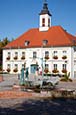Thumbnail image of Rathaus on the Market Place with fountain and sculptures, Angermuende, Brandenburg, Germany