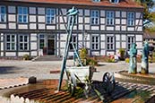 Thumbnail image of Market Place with fountain and sculptures by Christian Uhlig, Angermuende, Brandenburg, Germany