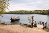 Liepnitzsee With Ferry To Island, Wandlitz, Barnim, Brandenburg, Germany