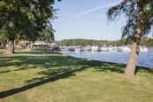 Stadtpark And Yacht Harbour By The Schwedtsee, Fürstenberg Havel, Brandenburg, Germany