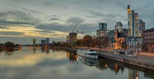 Thumbnail image of River Main with skyline, Frankfurt am Main, Hessen, Germany